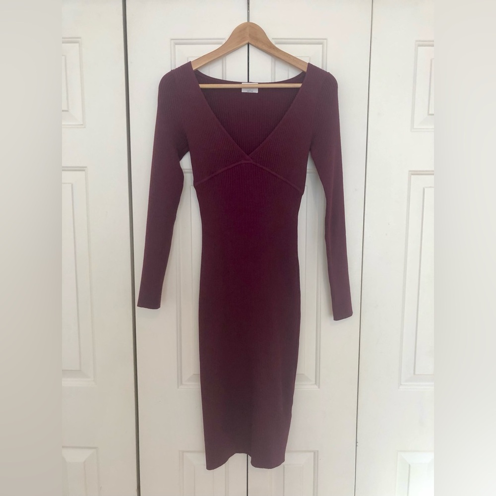 Wilfred Deep Purple Long Sleeve Dress